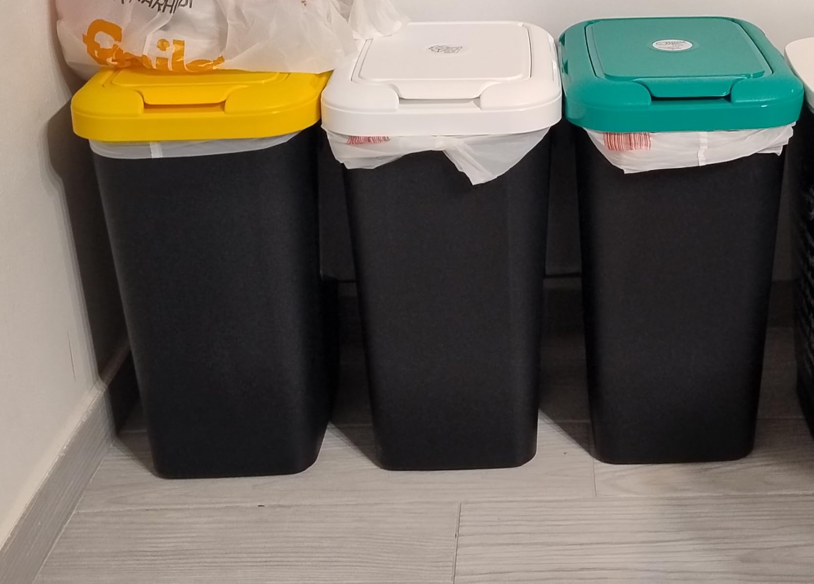 Akitaink AkiRock pattumiera 3 scomparti 75L set 3x25L