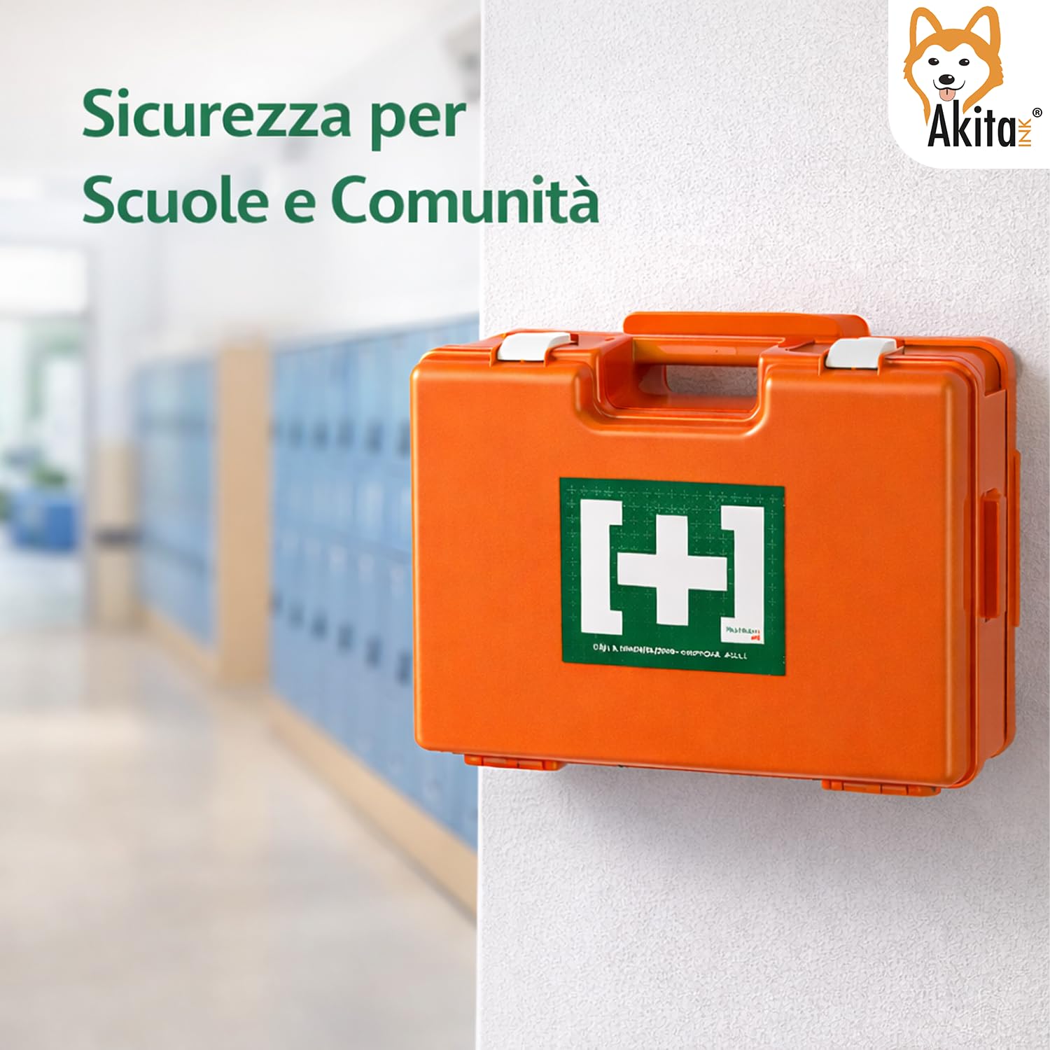 Akitaink Allegato 1 cassetta pronto soccorso aziendale con sfigmomanometro