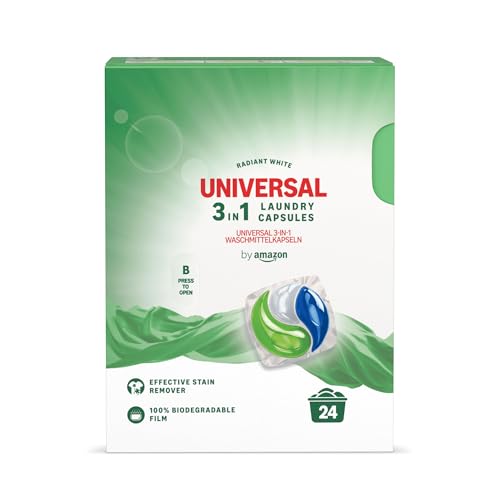 by Amazon Universali capsule bucato bianchi e colorati 24 lavaggi