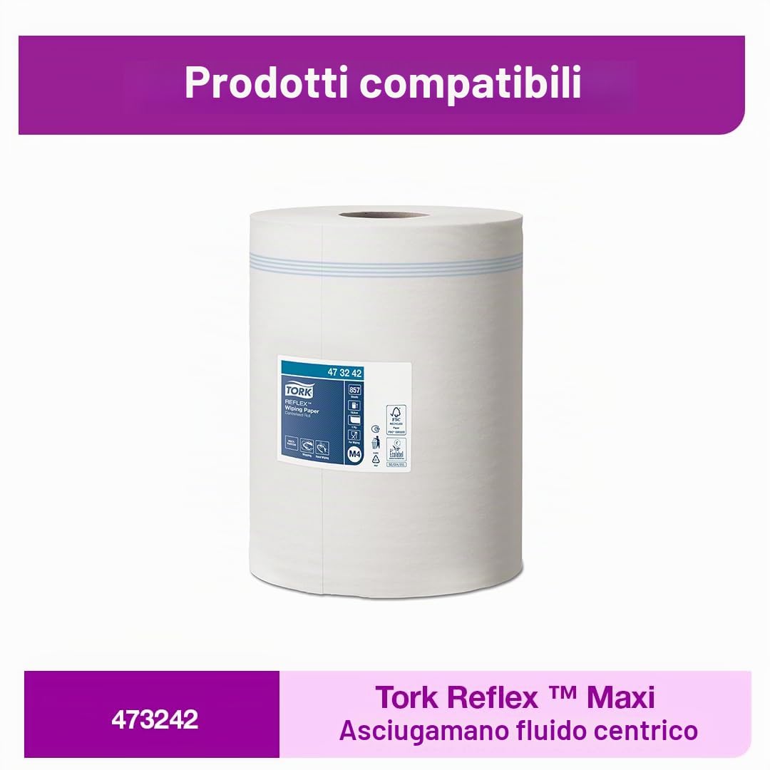 Tork Reflex M4 473186 Ricarica Asciugamani Estrazione Centrale