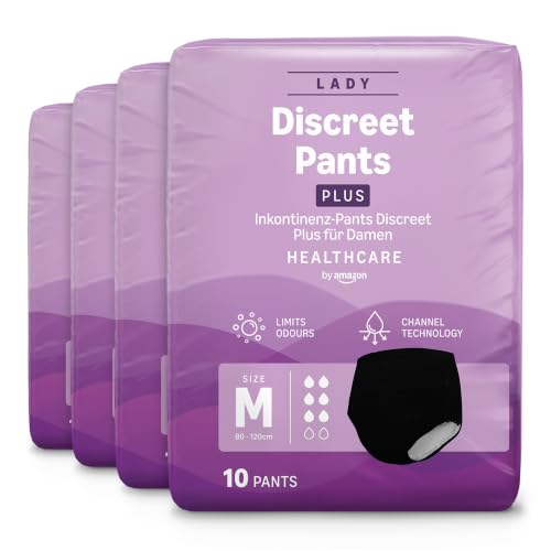 by Amazon Plus slip assorbente donna M nero 40 pezzi