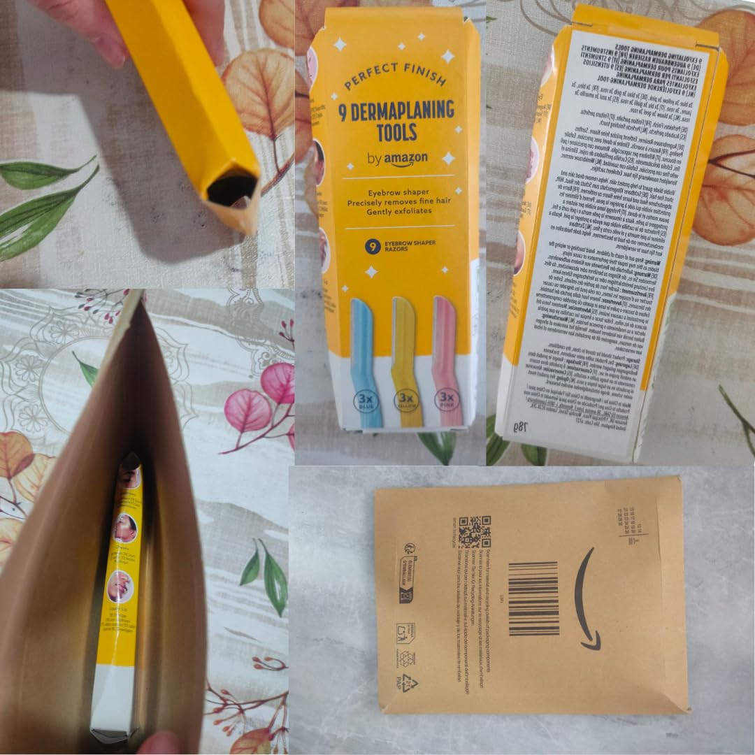 by Amazon Dermaplane Rasoio Sopracciglia 4 pezzi esfoliante