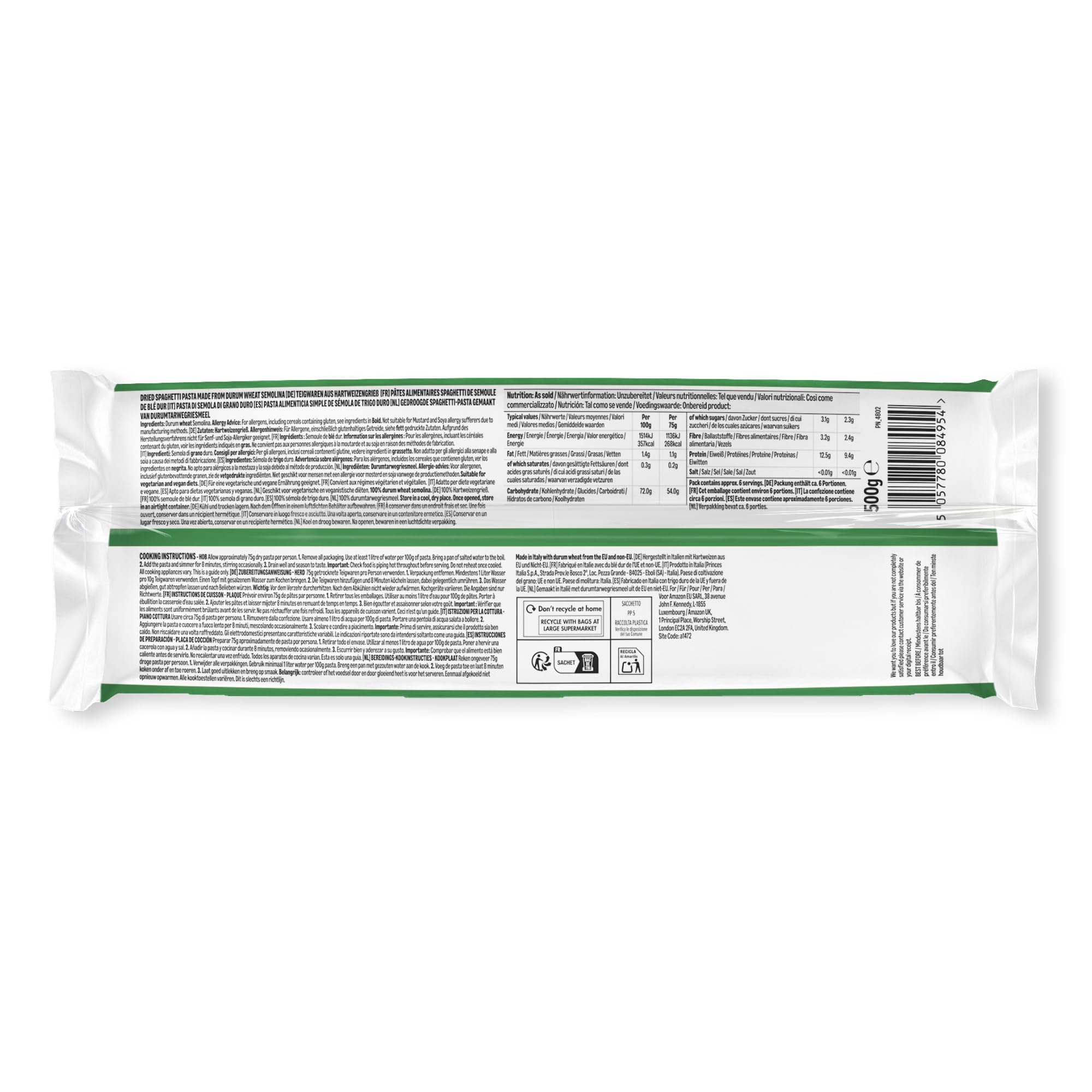 by Amazon Spaghetti pasta di grano duro 500g