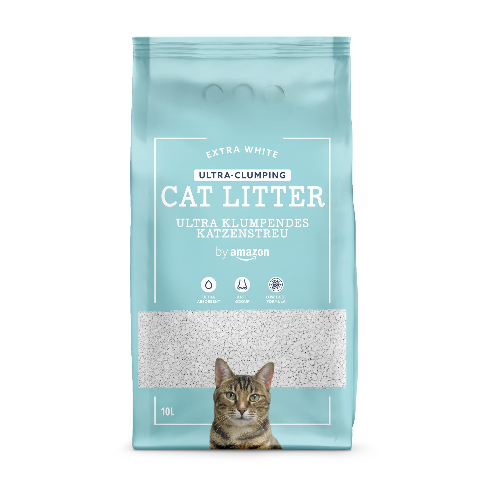 by Amazon Ultra lettiera gatto agglomerante bianca 10 L