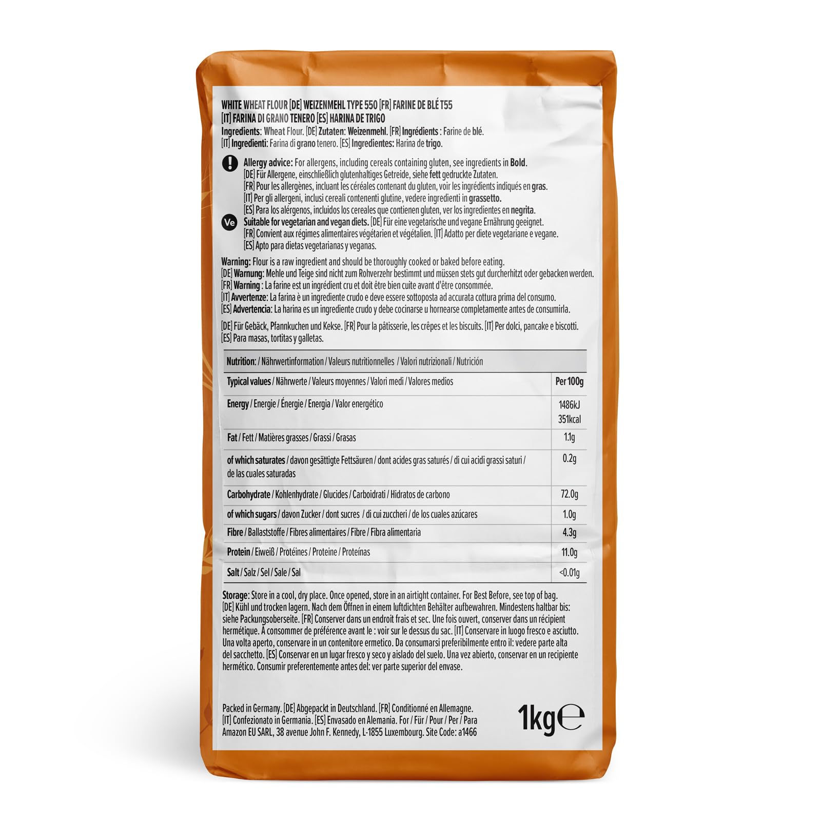 by Amazon Farina di grano tenero per dolci 1kg