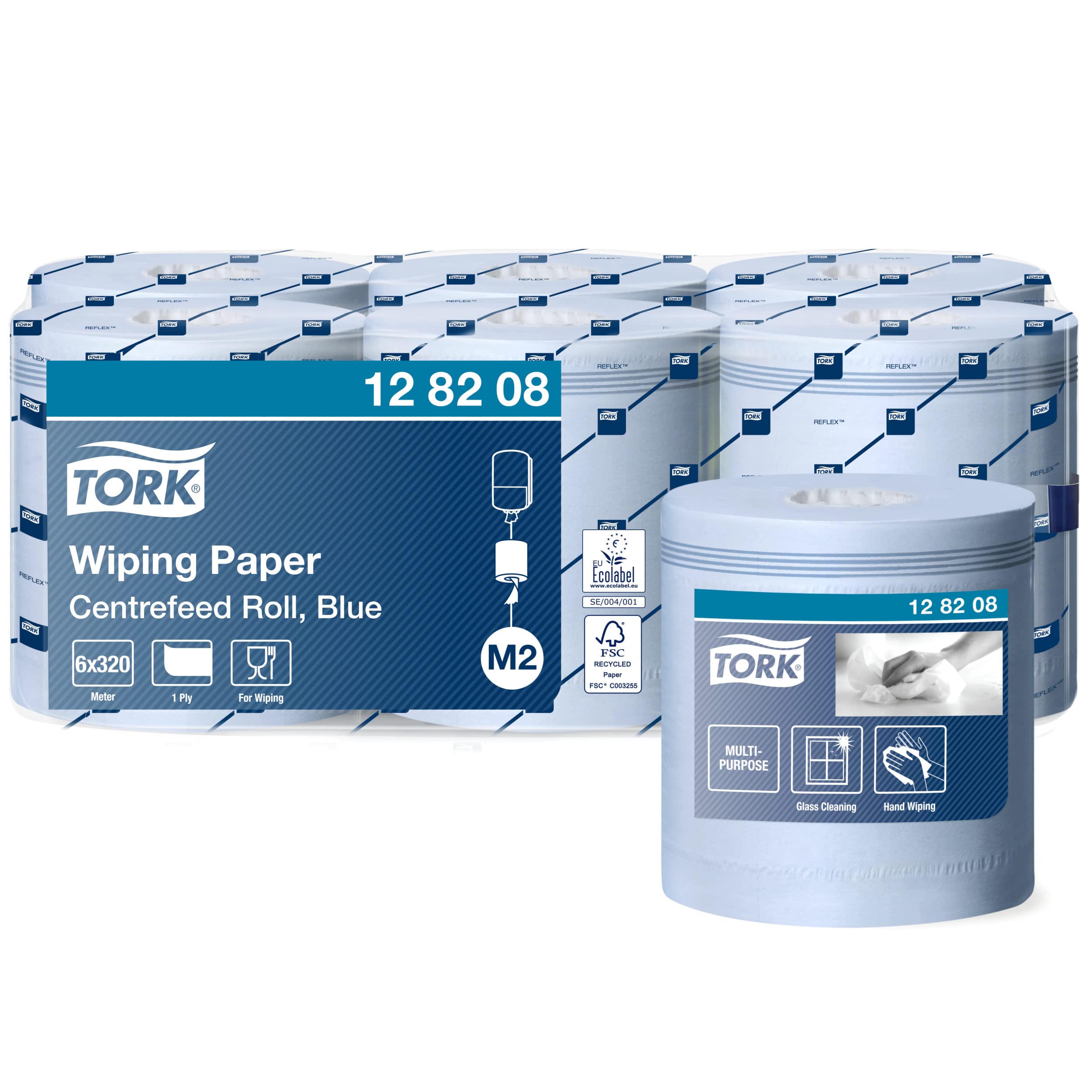 Tork Advanced 128208 Rotoli Asciugatura Blu 6x320 m