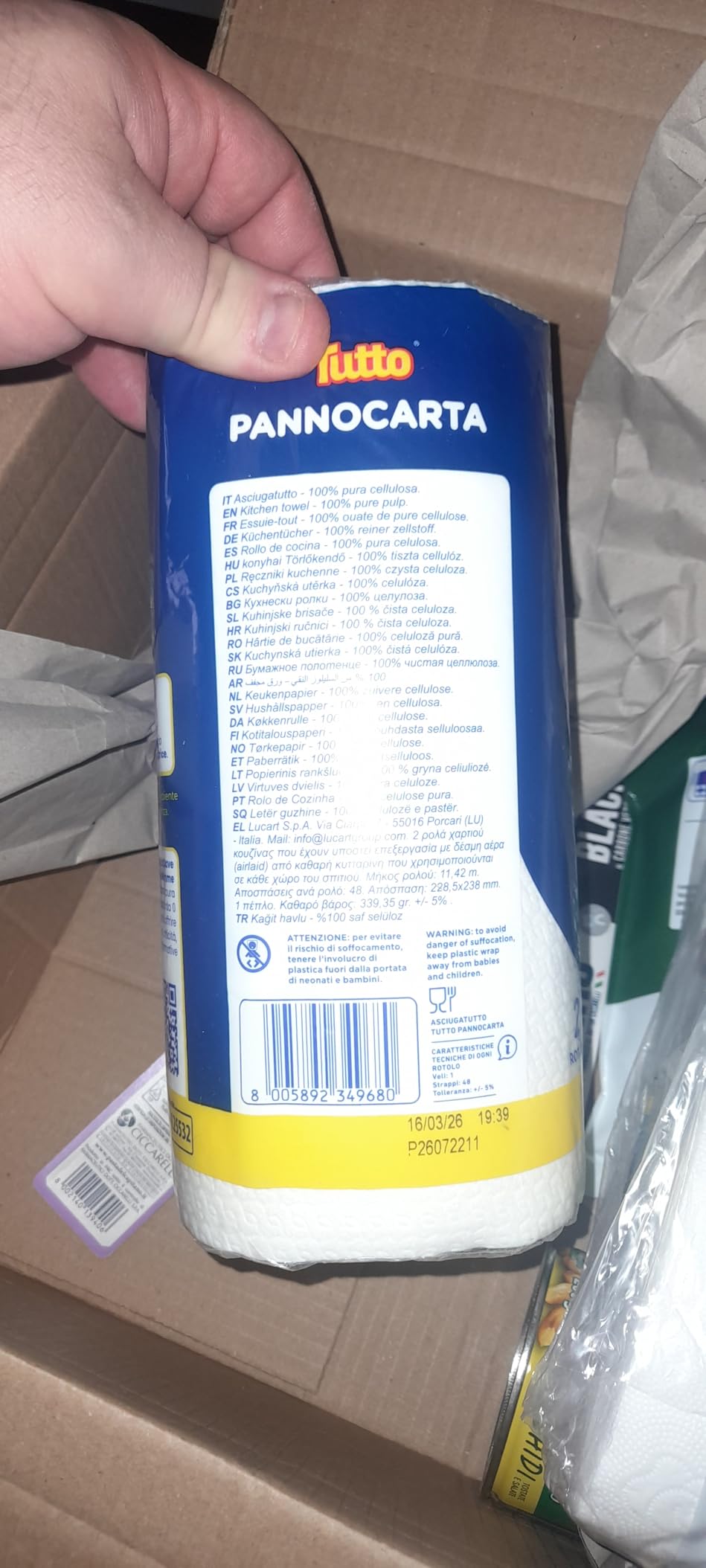 Tutto Pannocarta 3 in 1 Carta Multiuso 2 Rotoli 48 strappi