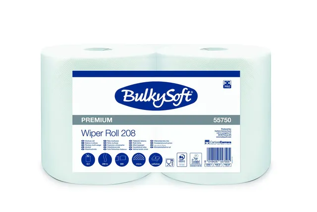 Bulkysoft Premium 208 rotolo carta multiuso professionale