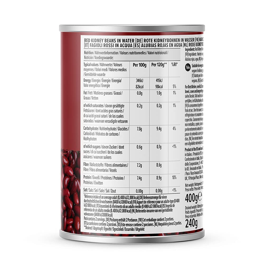 by Amazon fagioli rossi in acqua vegani 400 g