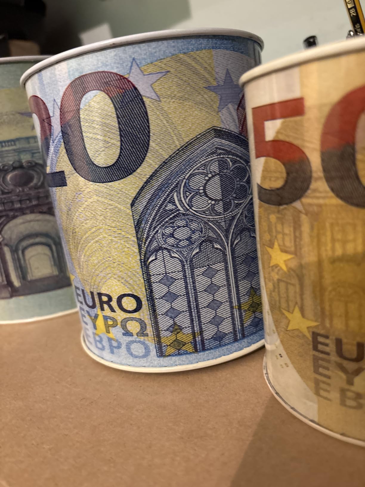 Akitaink Euro Set 3 salvadanaio metallo 3 pz non apribile vintage