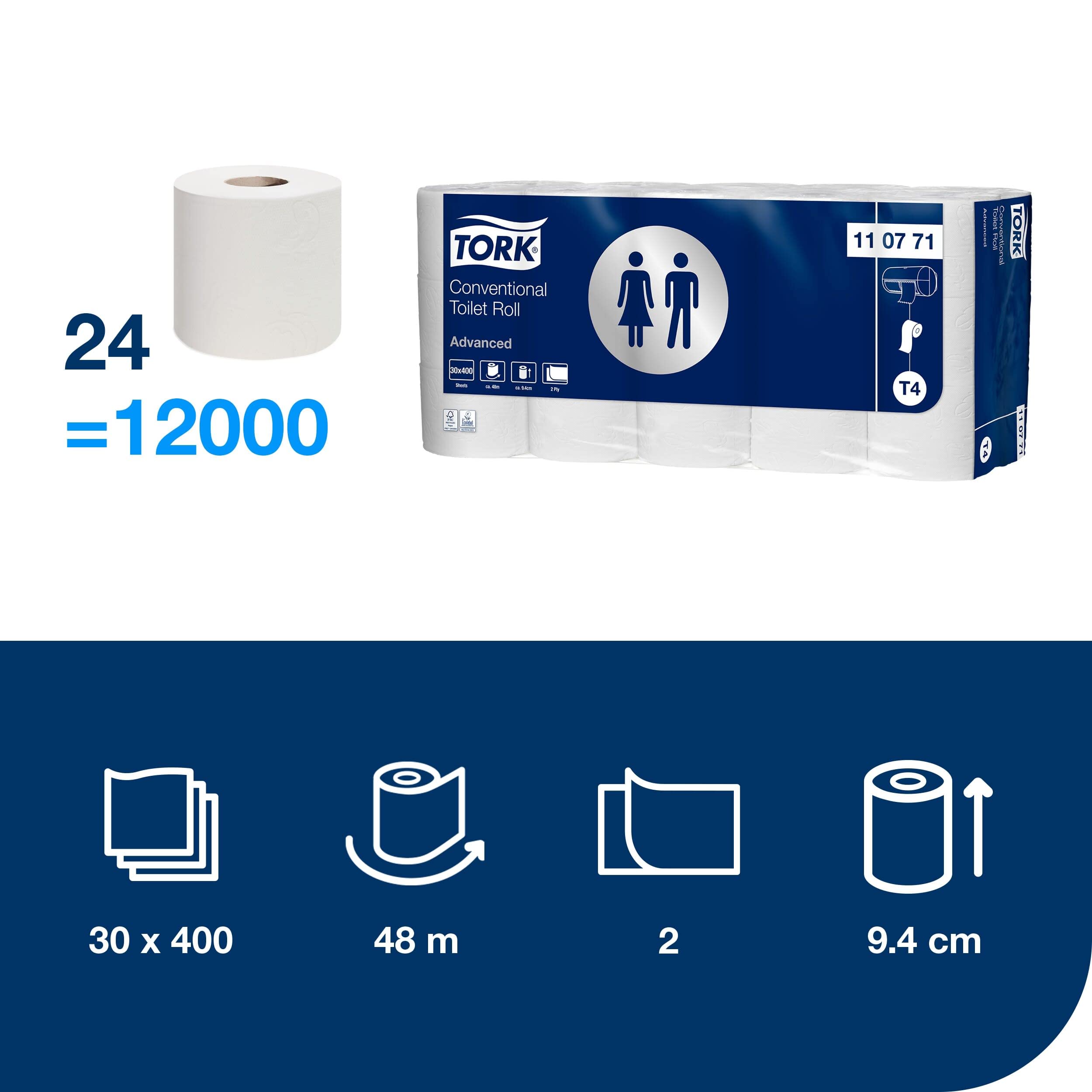 Tork Advanced 110771 carta igienica 30 rotoli 48 m 2 veli