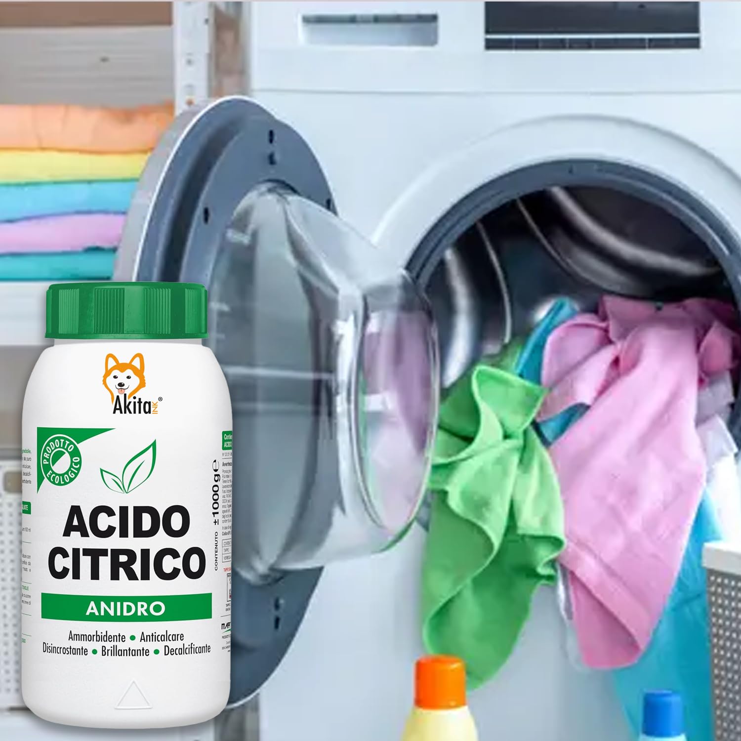 Akitaink acido citrico polvere 4 kg anticalcare multiuso