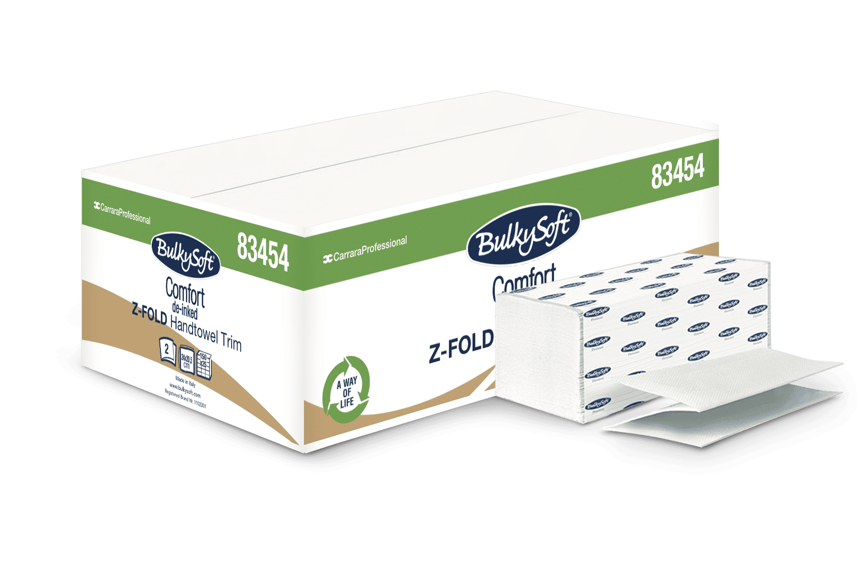 Bulkysoft Comfort Z-Fold 2V Trim asciugamani carta