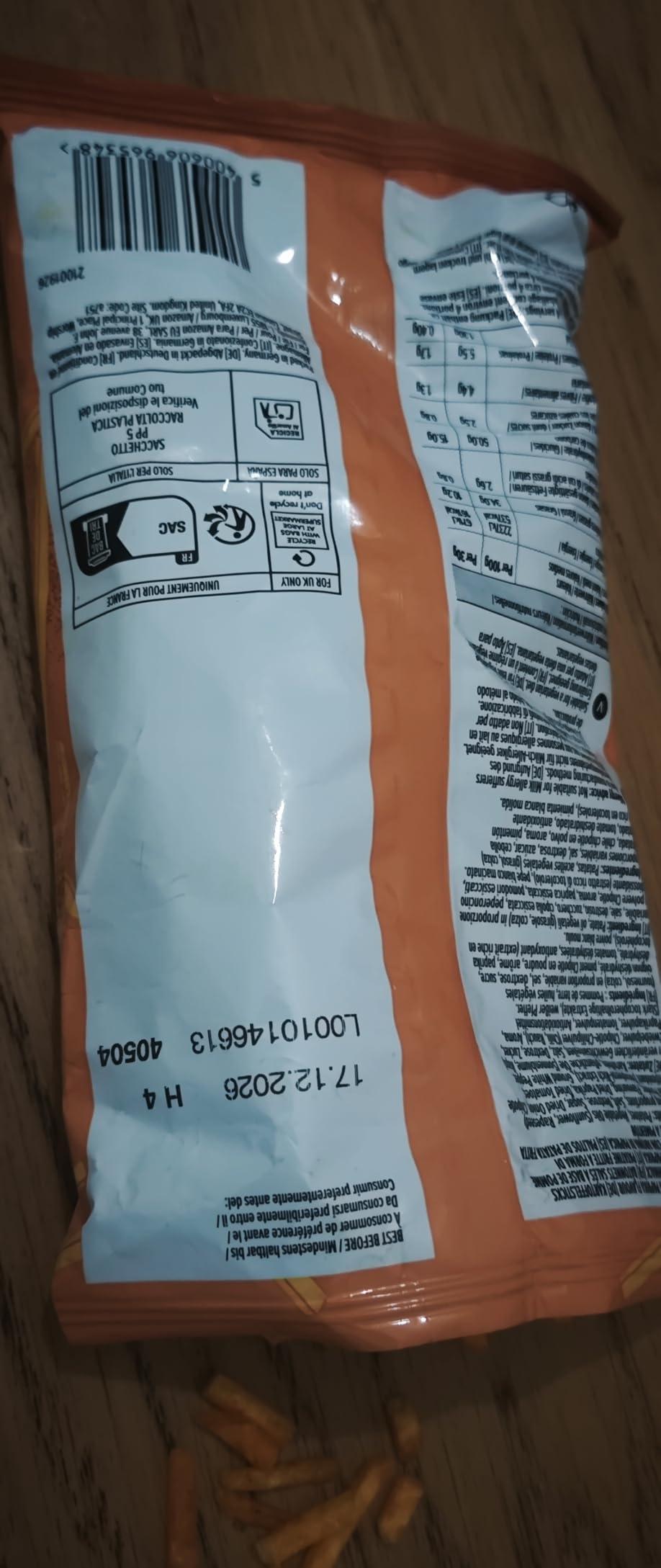by Amazon Paprika bastoncini di patate 125 g snack
