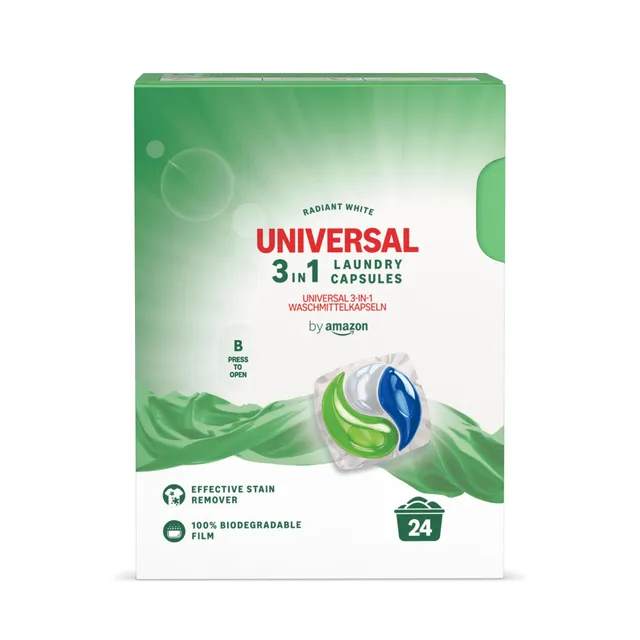 by Amazon Universali capsule bucato bianchi e colorati 24 lavaggi