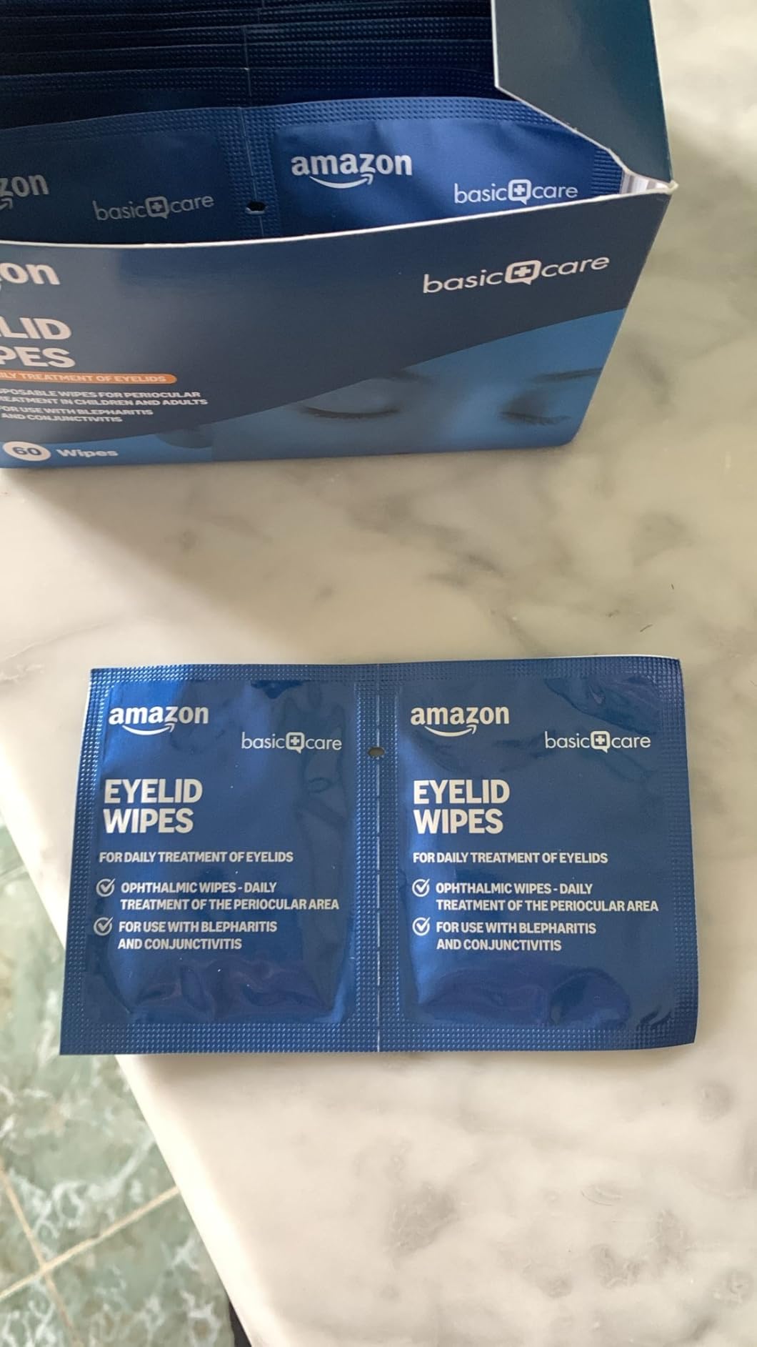 Healthcare by Amazon salviettine palpebre 60 pezzi inodori