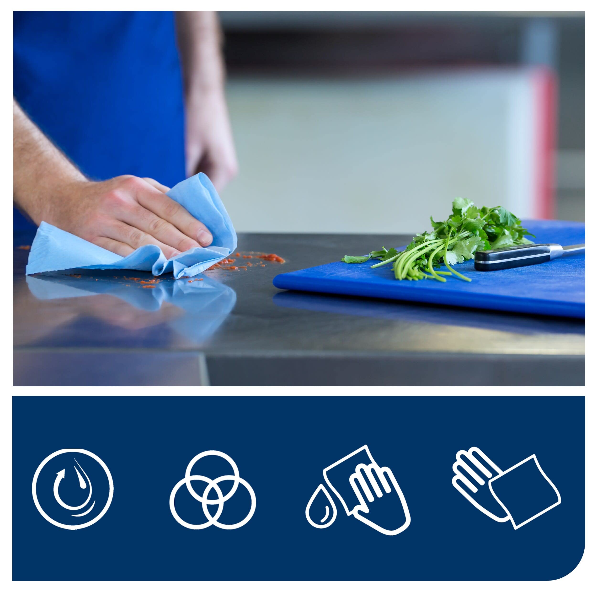 Tork 130050 QuickDry rotolone carta blu 510m 1 pezzo
