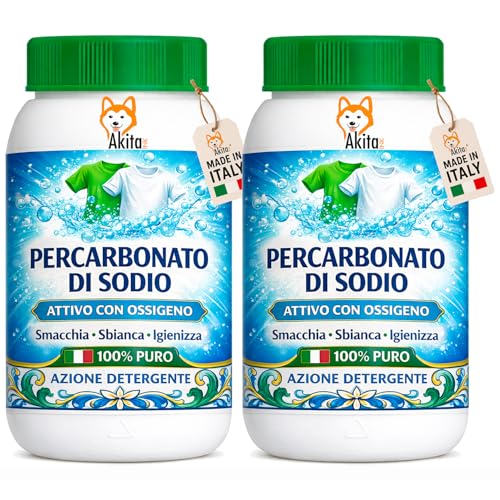 Akitaink percarbonato di sodio bucato 2 kg sbiancante ecologico