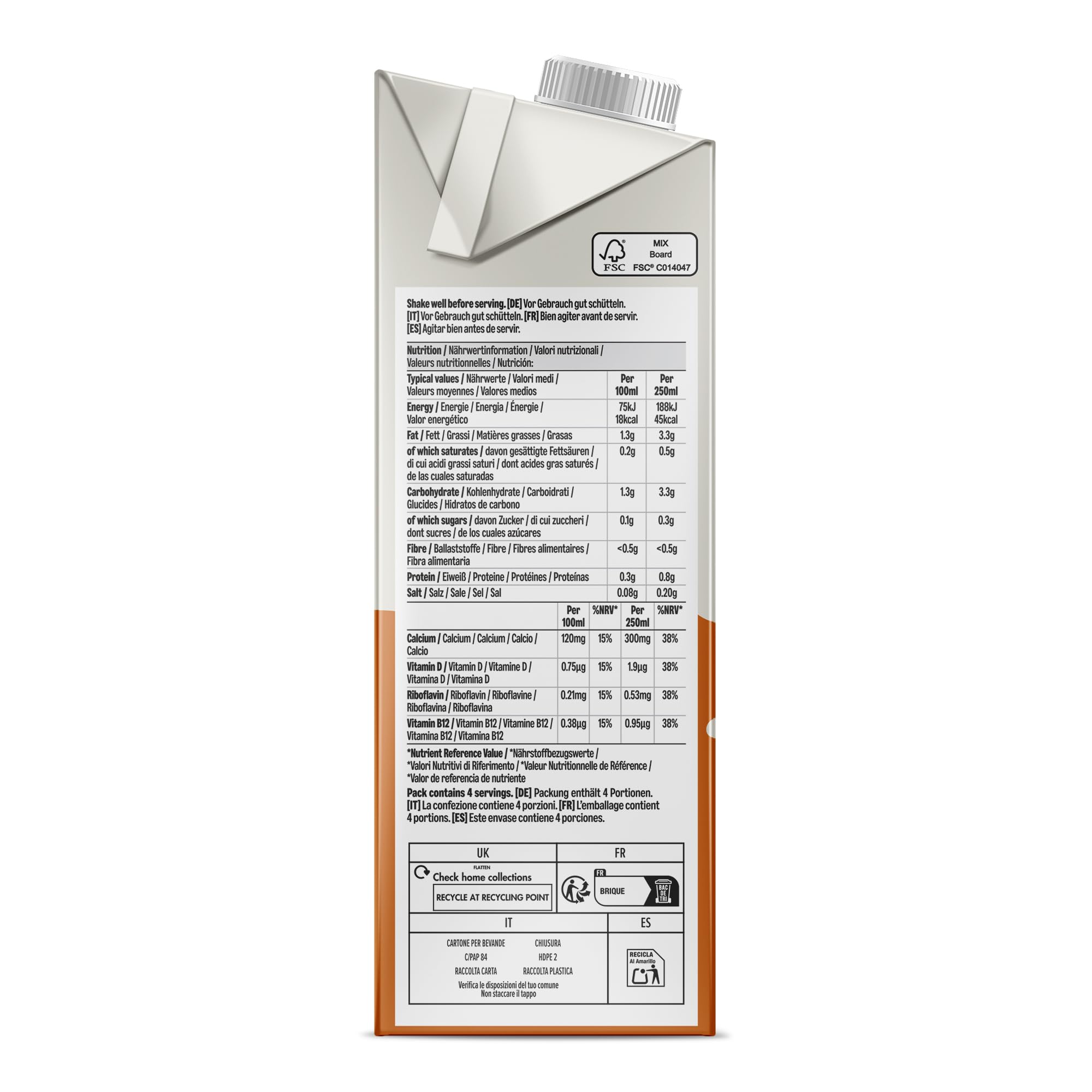 by Amazon bevanda mandorla non zuccherata 6 x 1 L
