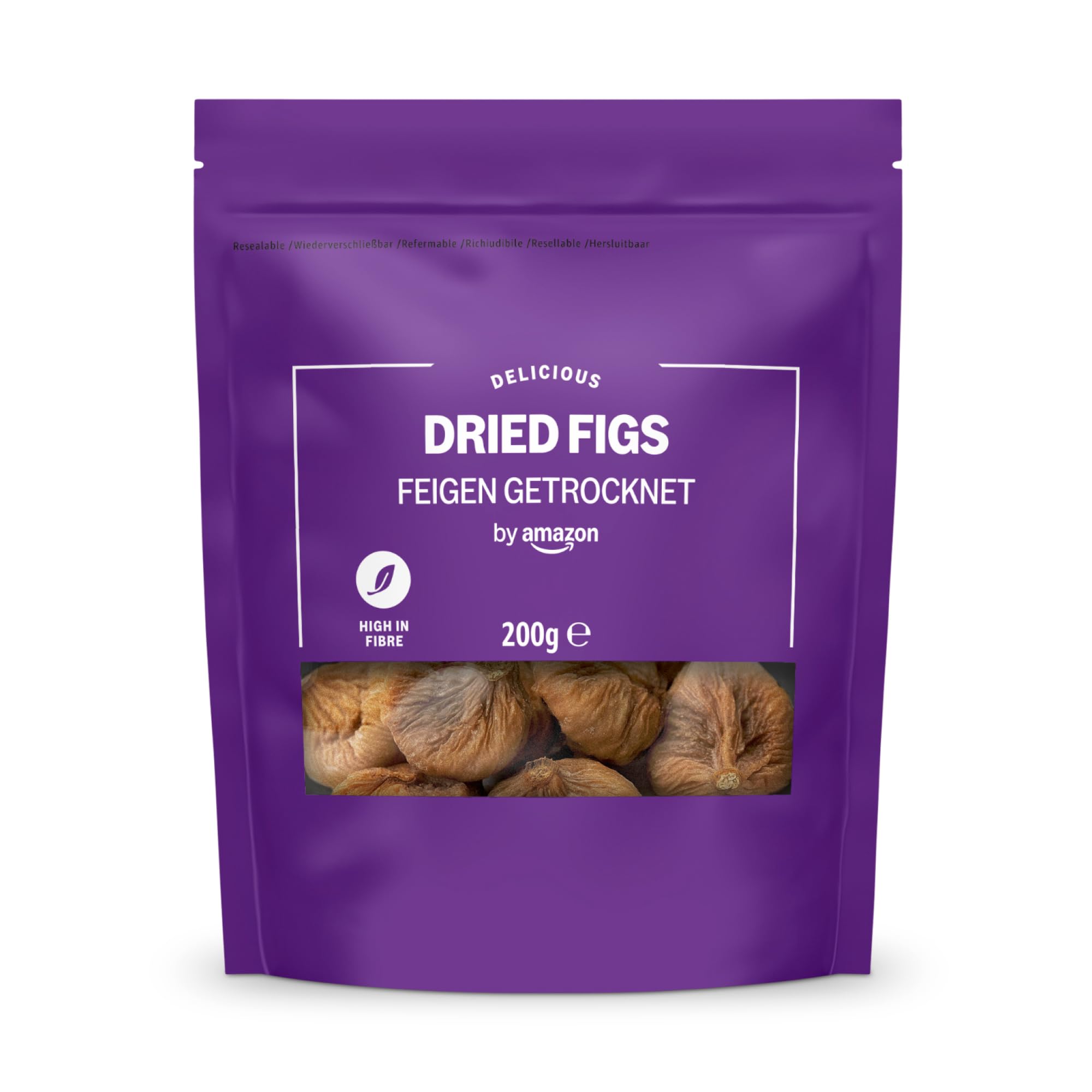 by Amazon fichi secchi snack vegano 200 g confezione da 6