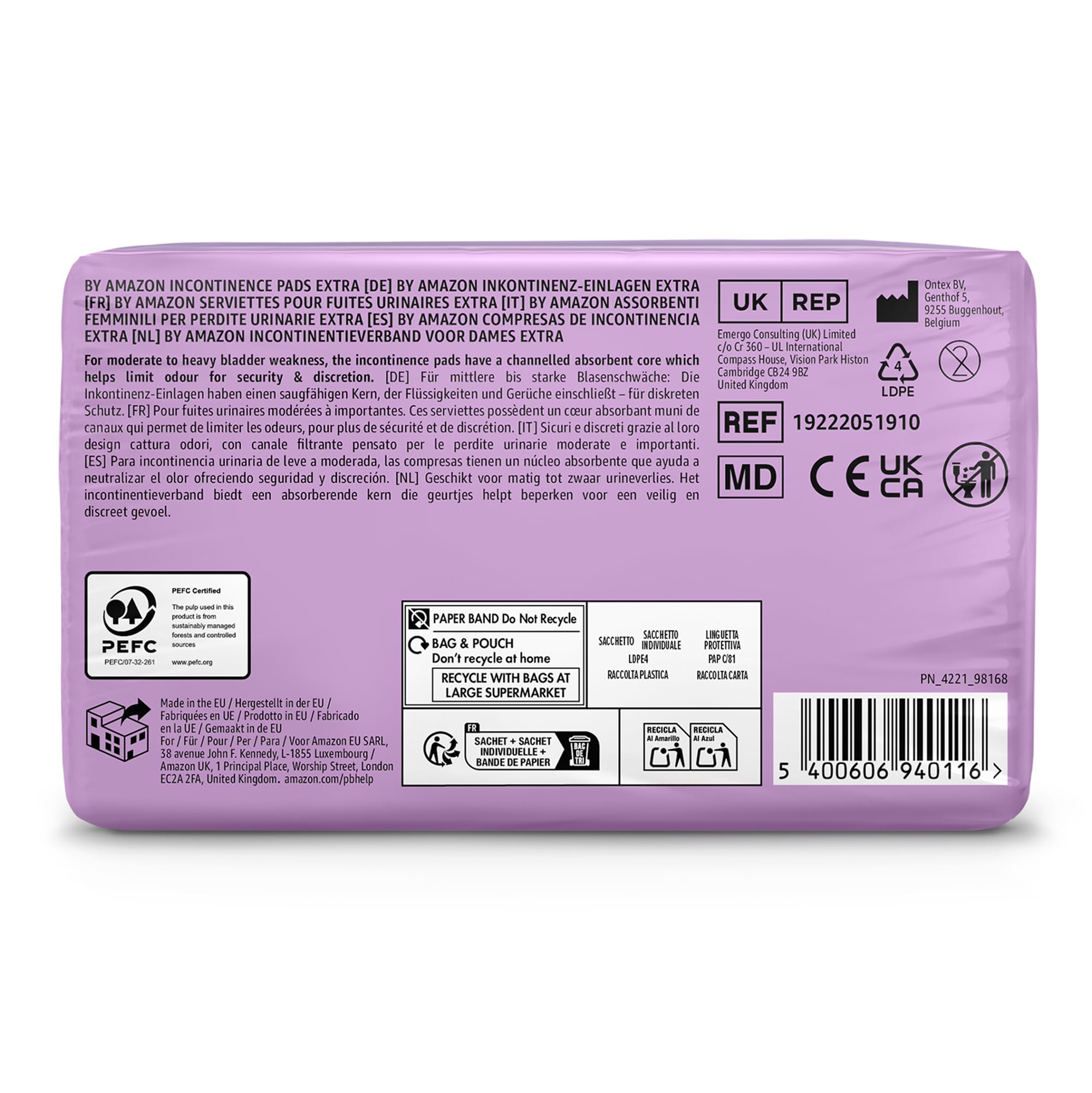 by Amazon Extra assorbenti incontinenza 60 pezzi senza profumo