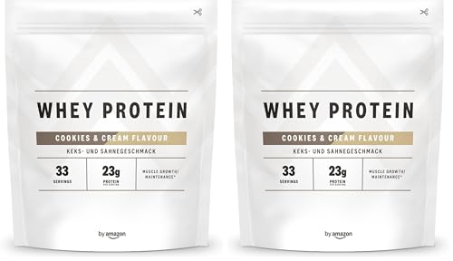 by Amazon Nutrition Proteine Siero Crema e Cookies 2x1 kg 33 porzioni