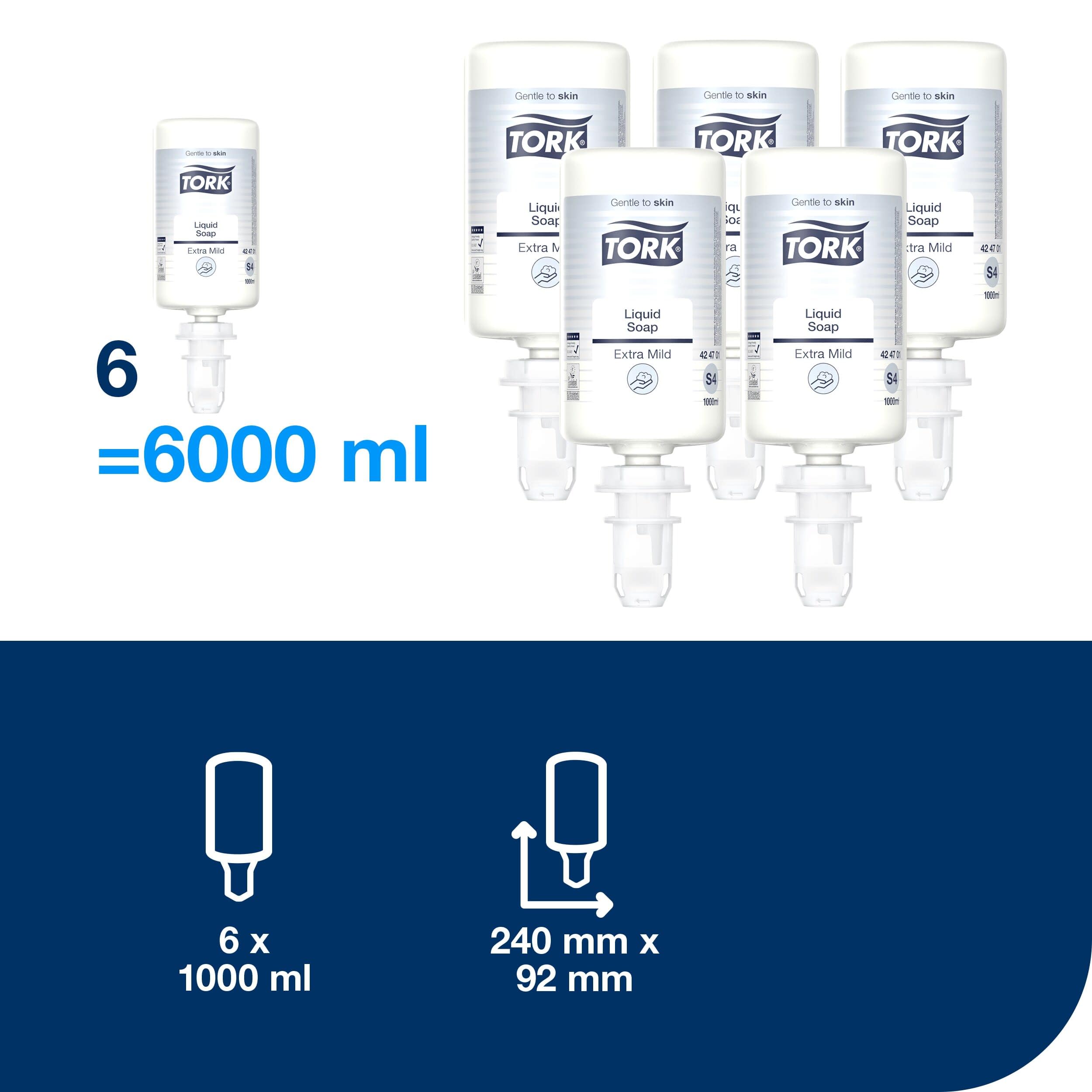 Tork 424701 sapone liquido pelli sensibili 6x1000 ml