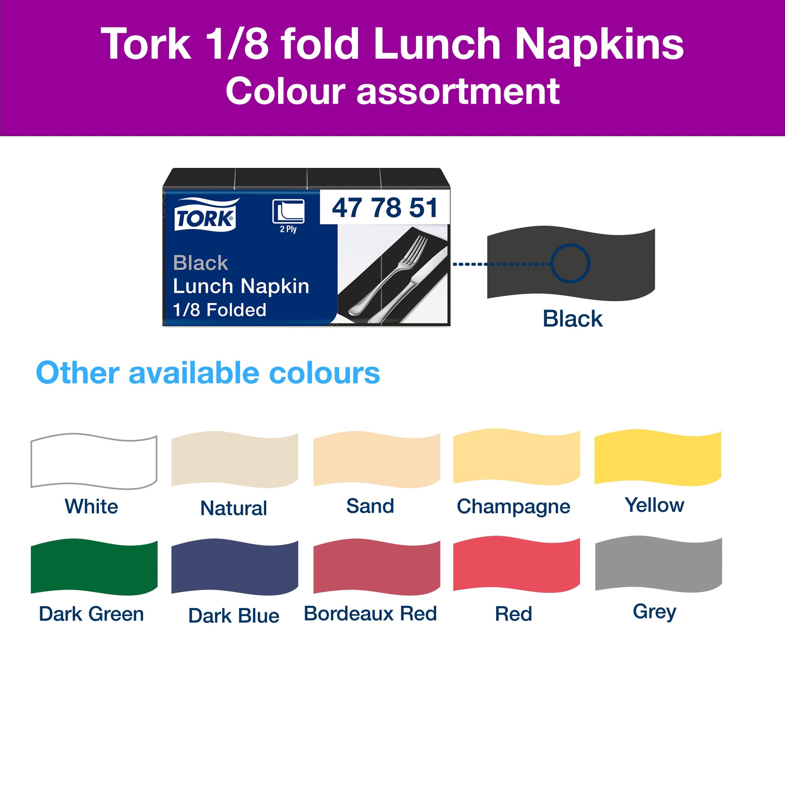 Tork Lunch 477850 tovaglioli neri 2 veli 2000 pz