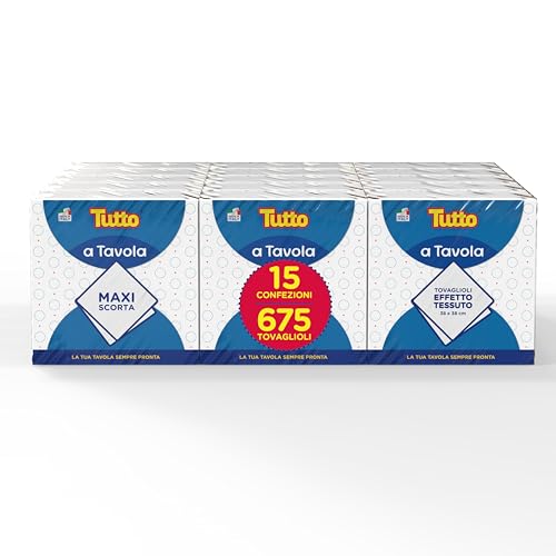 Tutto a Tavola tovaglioli 675 pz 38x38 cm 2 veli decorati