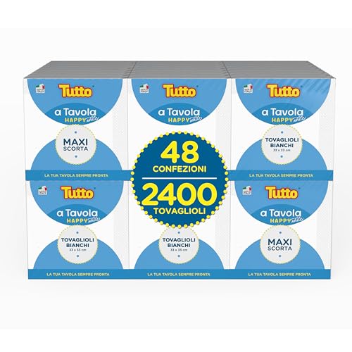 Tutto a Tavola Happy tovaglioli bianchi 2 veli 48x50