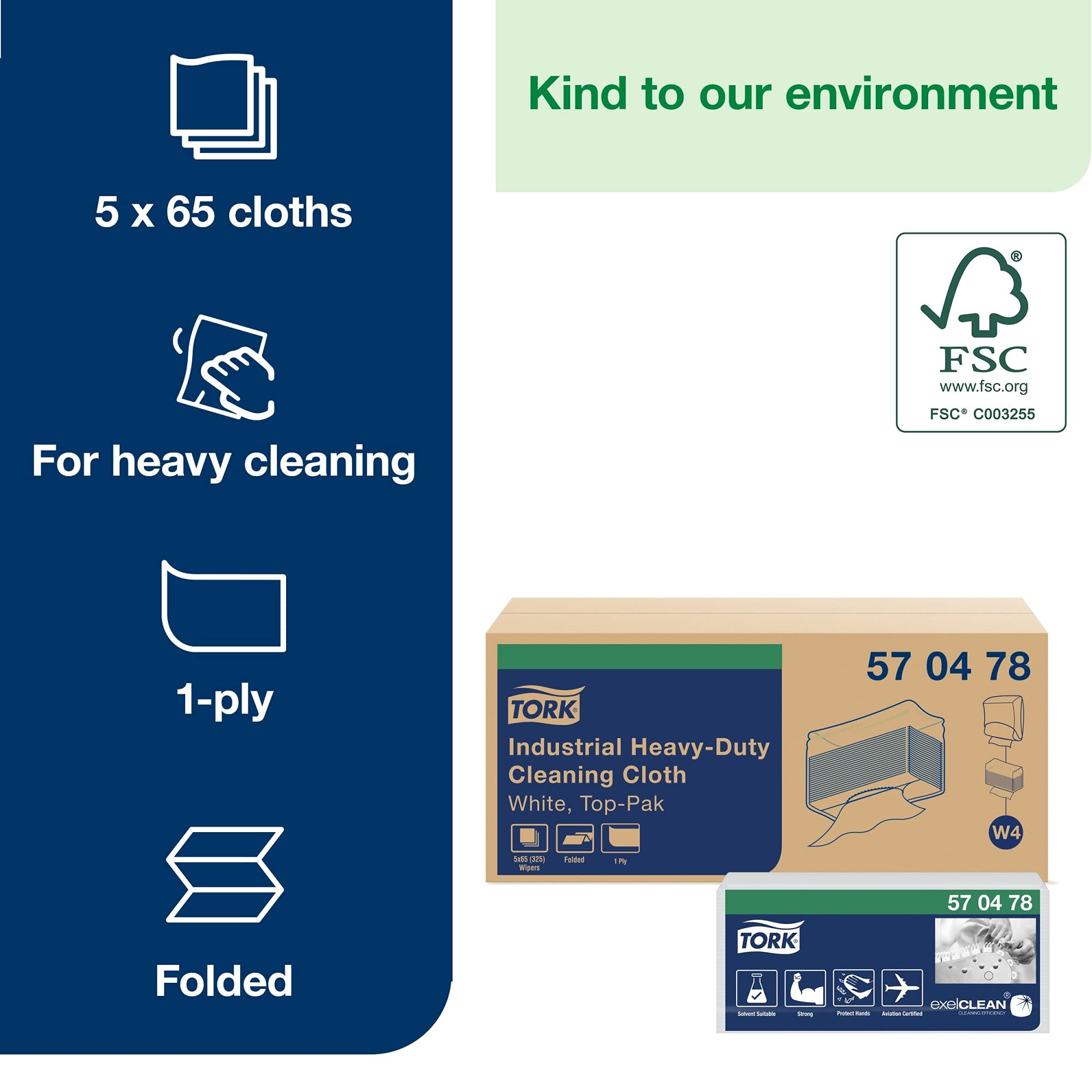 Tork Extra Strong 570478 panni pulizia 5x65 extra resistenti