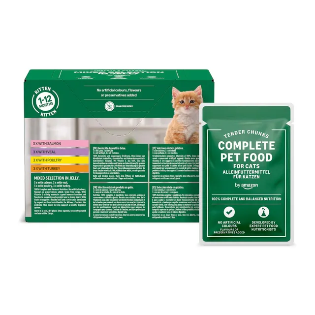 by Amazon Cuccioli Gatto Selezione Mista Gelatina 12x100g