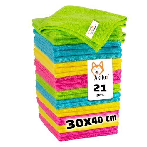 Akitaink panno microfibra 30x40 cm multicolore 21 pz lavabile