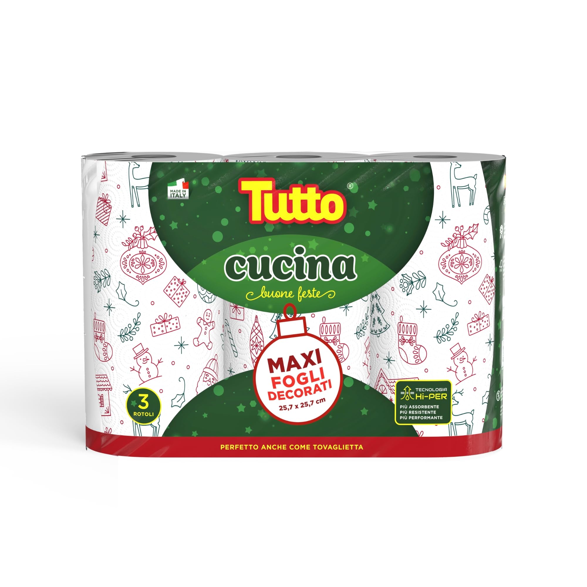 Tutto Cucina Style Christmas Edition carta cucina 3 rotoli