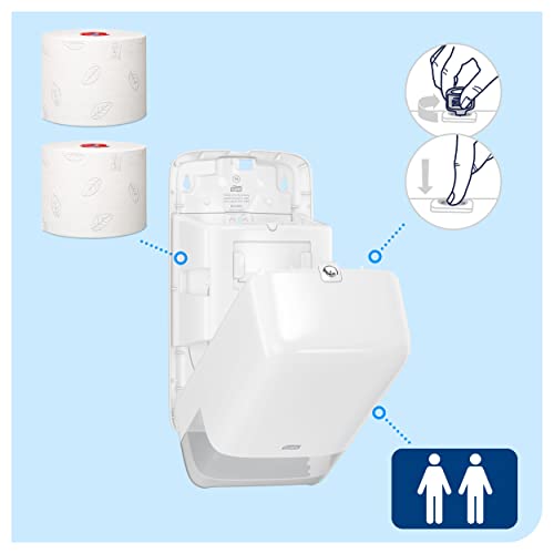 Tork 557500 dispenser carta igienica doppio rotolo bianco