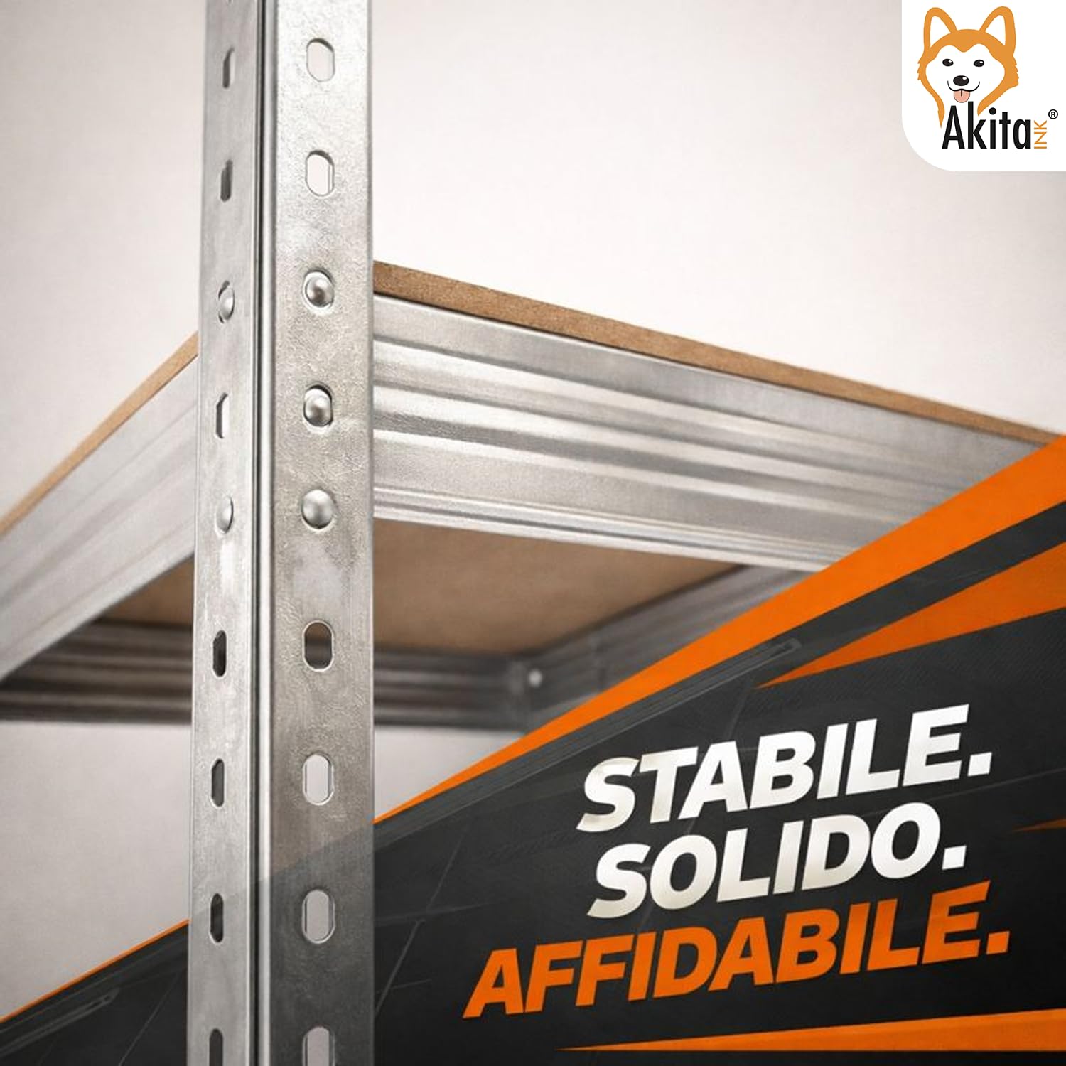 Akitaink Scaffale Metallo 180x90x40 cm 5 Ripiani 1 Pezzo