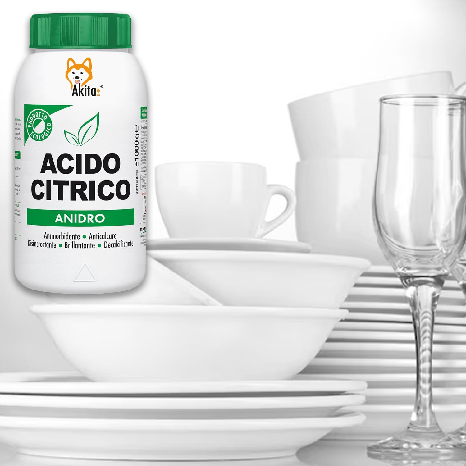 Akitaink acido citrico polvere 4 kg anticalcare multiuso