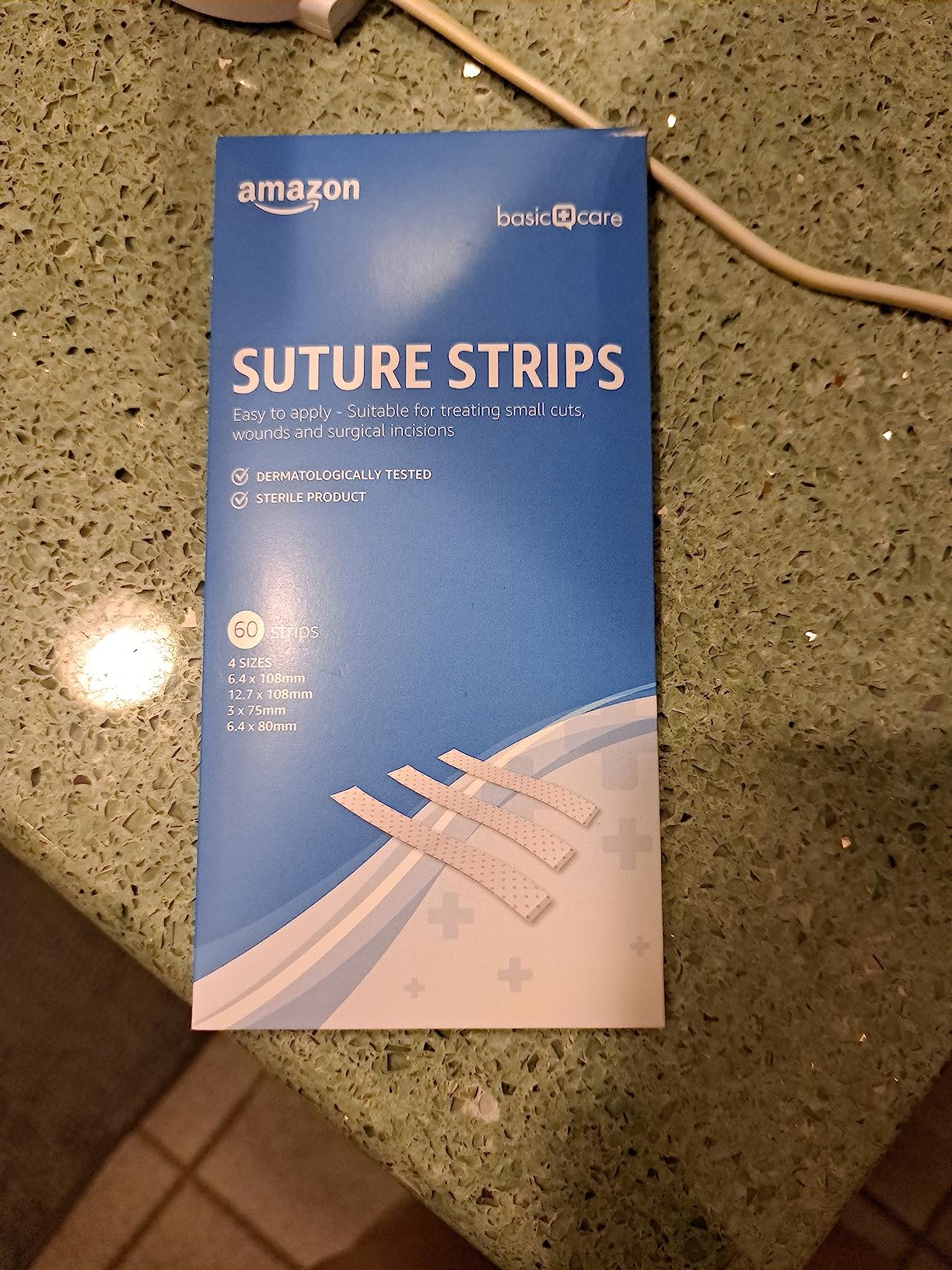 Healthcare by Amazon Steri Strip cerotti sutura 60 pezzi 4 misure
