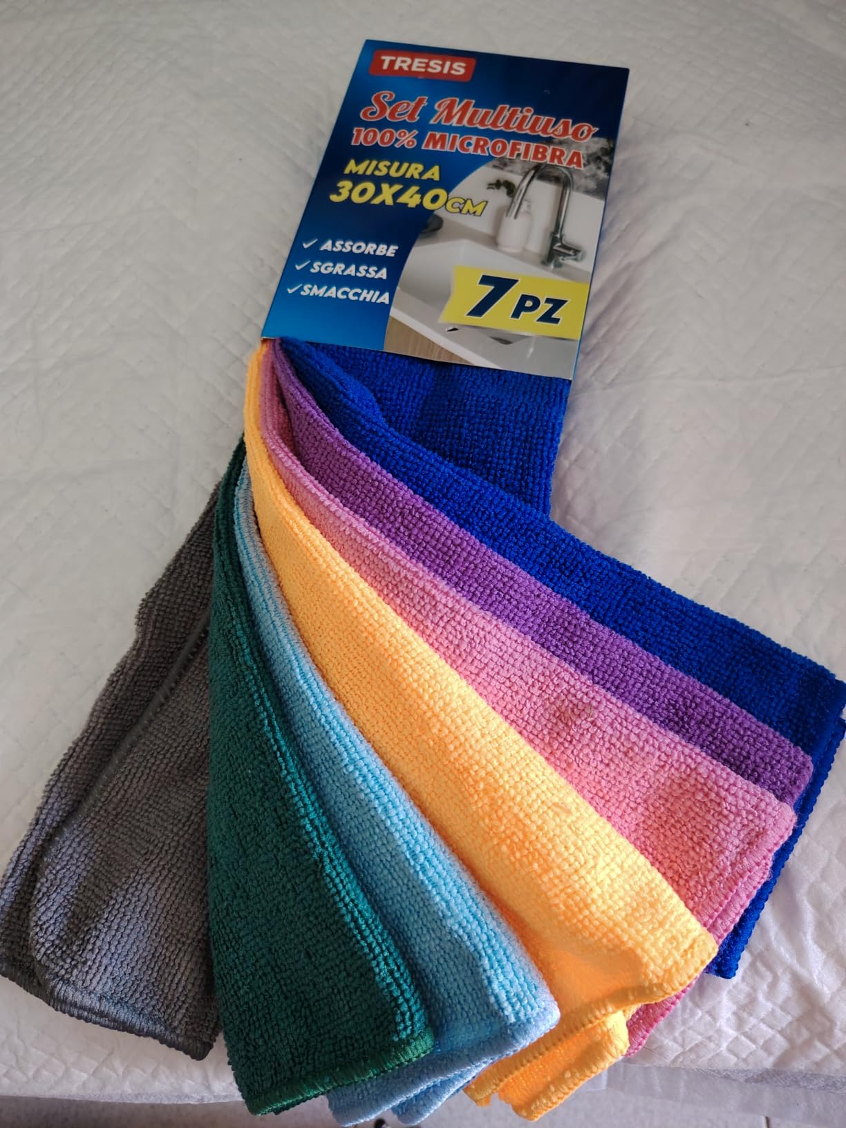 Akitaink panno microfibra 30x40 cm multicolore 21 pz lavabile