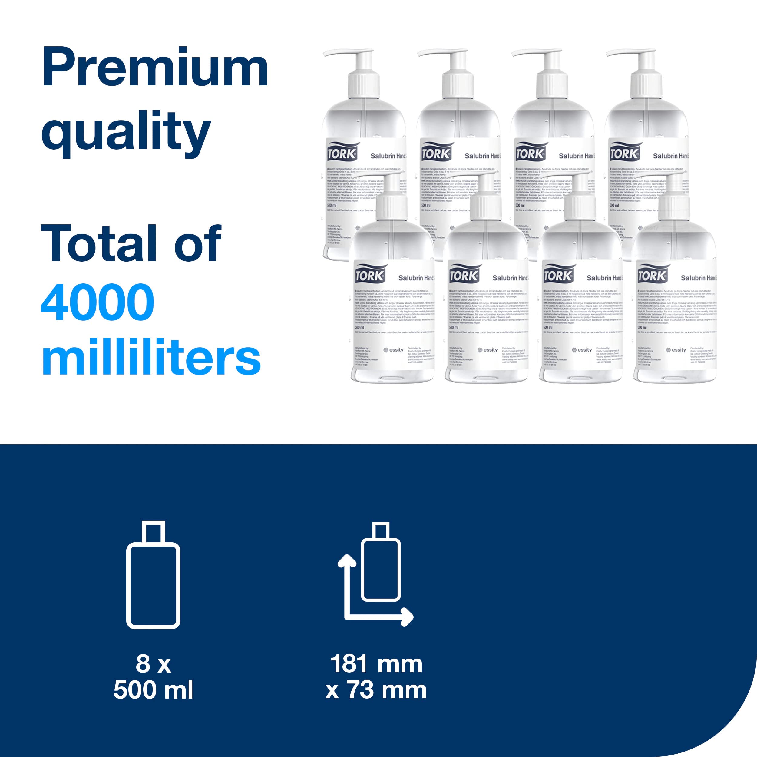 Tork Salubrin Disinfettante Mani Gel 500 ml 70% Alcol