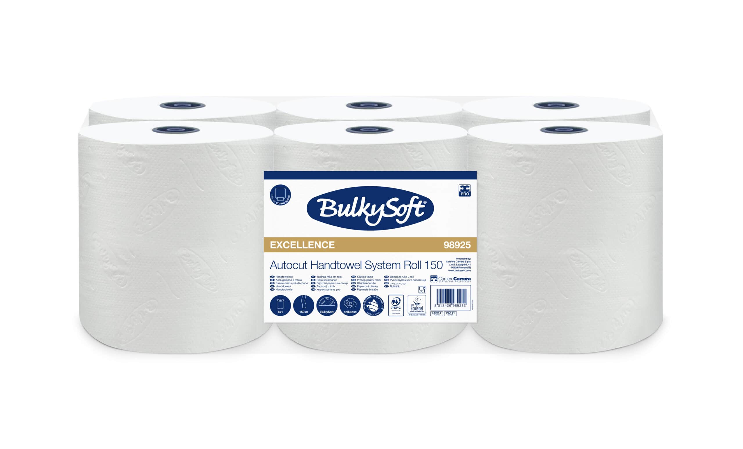 Bulkysoft Excellence 150 Membrane Plus rotolo asciugamani autocut