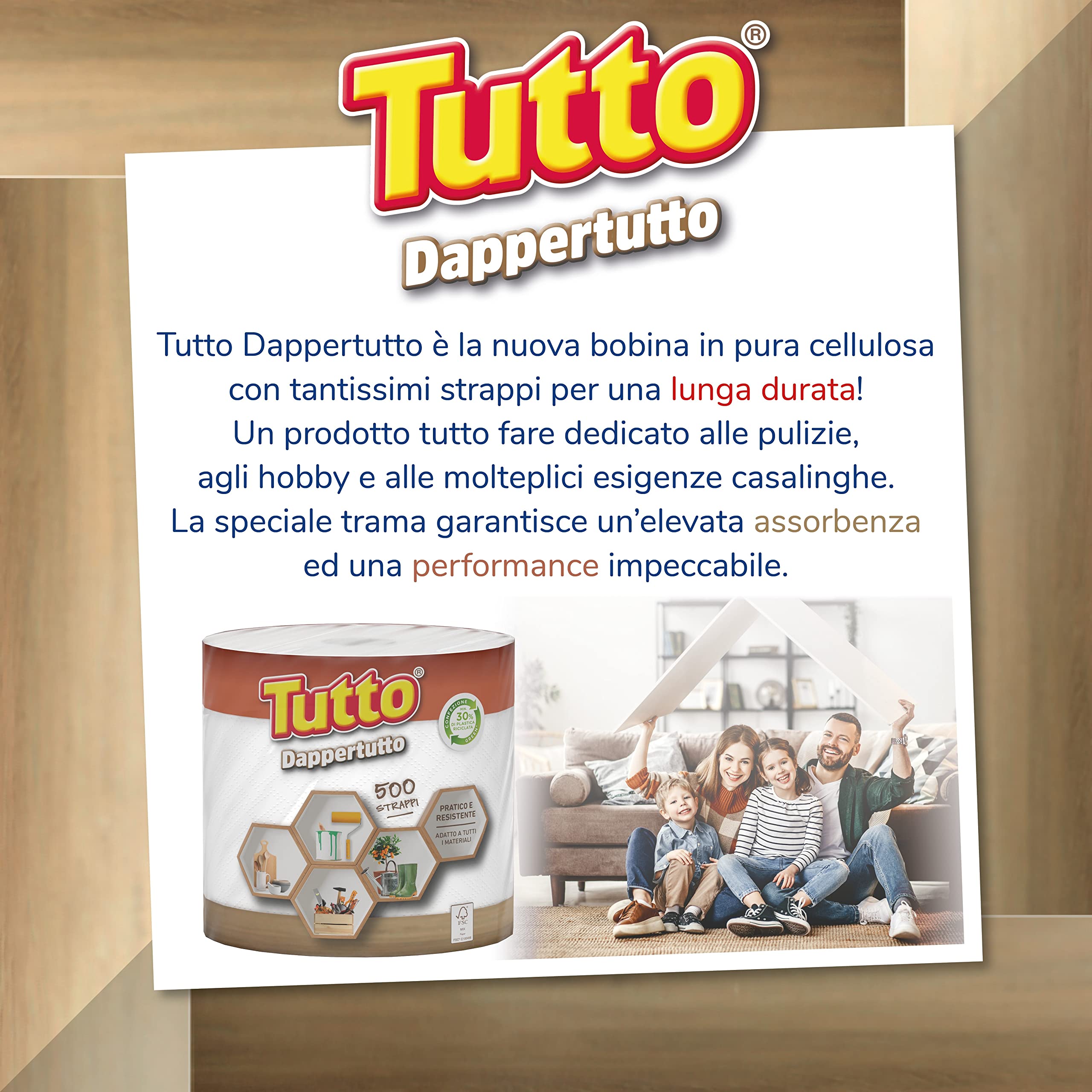 Tutto Dappertutto asciugatutto 6 rotoli 2 veli assorbente
