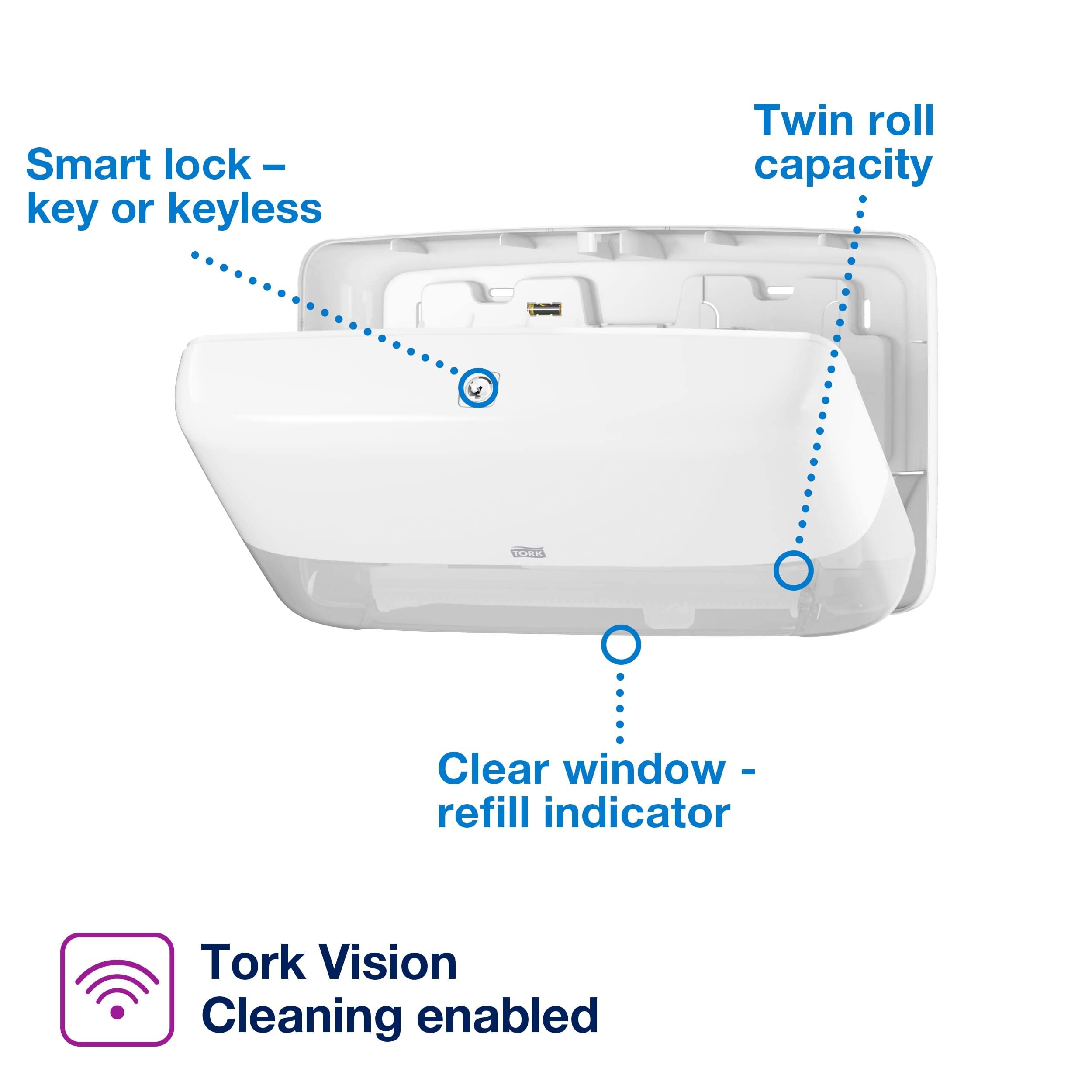 Tork Elevation 555500 dispenser carta igienica mini jumbo bianco