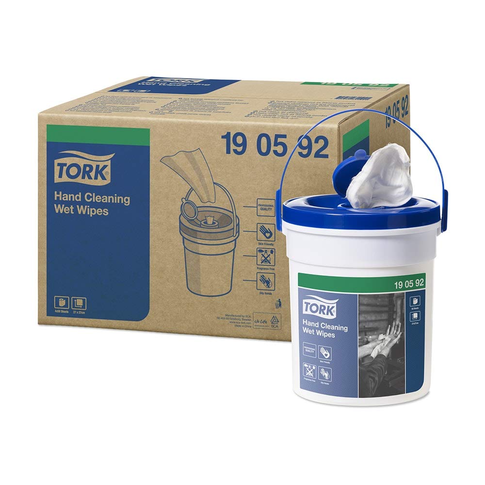 Tork salviette umidificate mani 4 secchielli 58 strappi