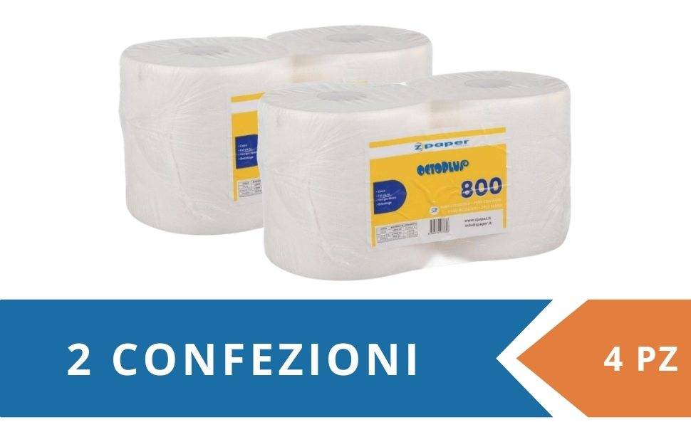 Zpaper R800 bobina maxi 4 rotoli pura cellulosa