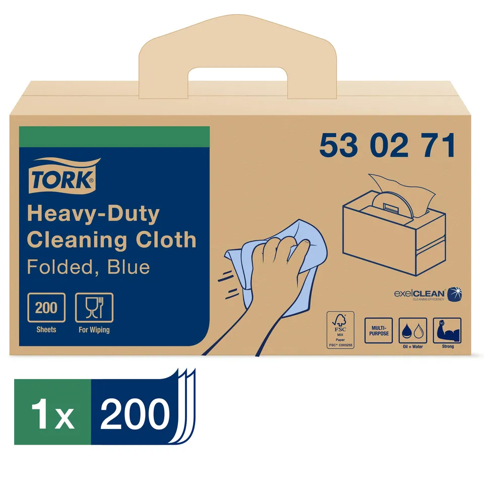 Tork 530271 Panno Pulizia Ultraresistente Blu 200 Panni