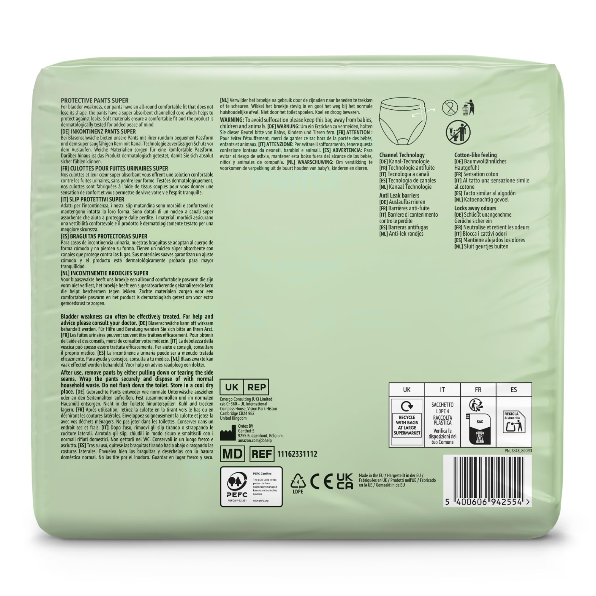 by Amazon Super Pants mutandina incontinenza L 48 pezzi