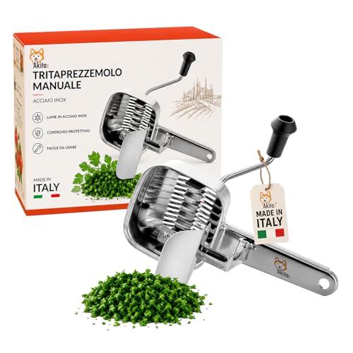 Akitaink Tritaprezzemolo manuale in acciaio con manovella