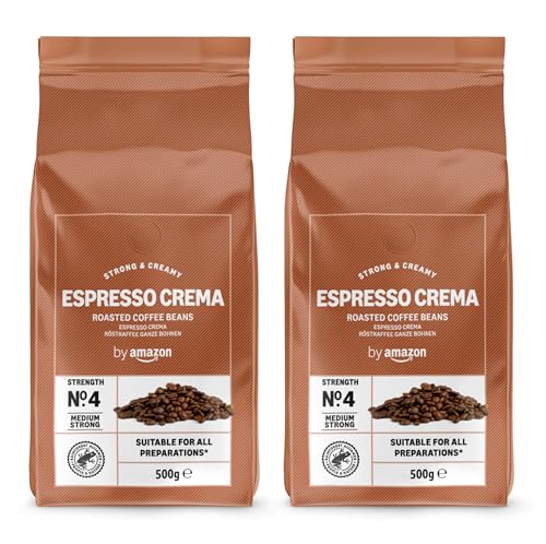 by Amazon Espresso Crema caffè in grani 2x500g tostatura chiara