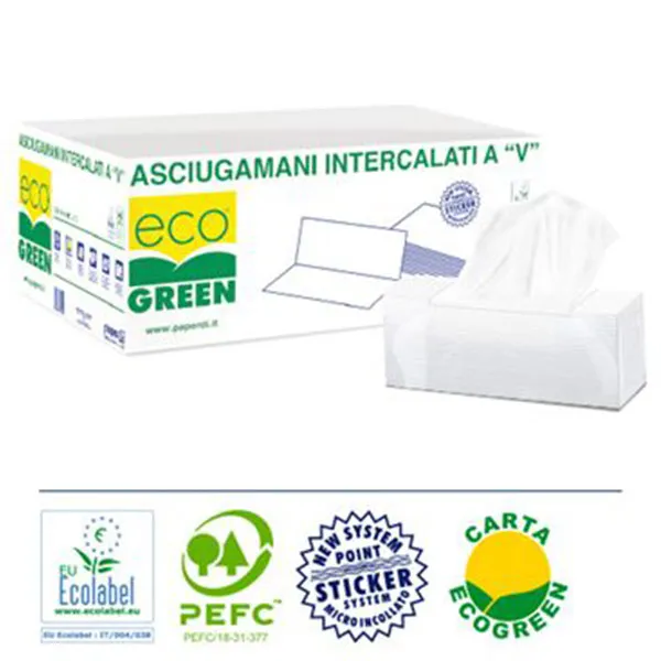 Cesa Carta Eco piegati a V asciugamani piegati